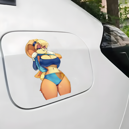 Bunny Girl and Purple Car, ideal for customizing your airpods case or headphone stand.