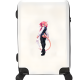 Pink-haired Anime Girl in Vest with Tail, excellent for decorating bedroom doors, lockers, and furniture.