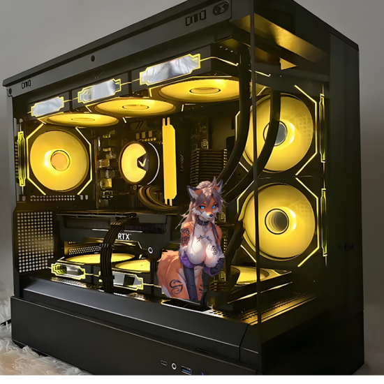 Furry Fox Girl with Lamborghini Car Sticker, suitable for computers,laptops, water bottles,suitcases,cars, and other surfaces. Vinyl car decals suitable for cars,motorcycles,laptops, computers, backpacks, water bottles, and more.