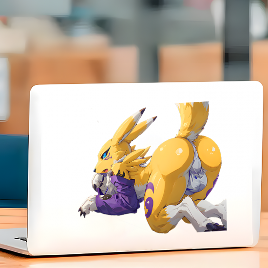 Renamon Car Sticker, adds style to your daily planner, notebook, and office supplies. Vinyl car decals suitable for cars, motorcycles, laptops, computers, backpacks, water bottles, and more.
