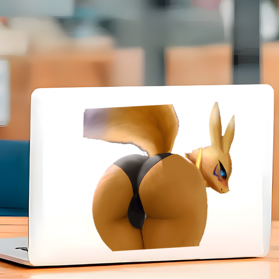 Foxgirl Booty Car Sticker, vibrant colors perfect for art projects, collages, and crafts. Vinyl car decals suitable for cars, motorcycles, laptops, computers, backpacks, water bottles, and more.