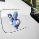 Blue Furry Anthro Girl with Car Sticker, residue-free removal, perfect for rented spaces and laptops. Vinyl car decals suitable for cars, motorcycles, laptops, computers, backpacks, water bottles, and more.