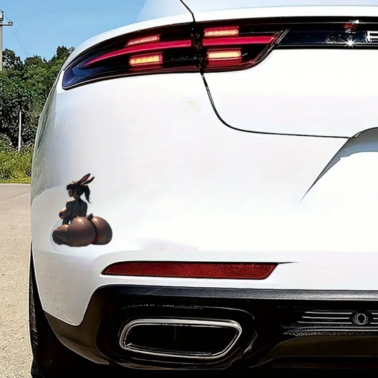 Bunny Girl and Purple Car Decal, make your belongings stand out with this unique vinyl sticker. Vinyl car decals suitable for cars, motorcycles, laptops, computers, backpacks, water bottles, and more.