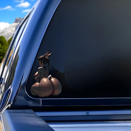 Bunny Girl and Purple Car Decal, make your belongings stand out with this unique vinyl sticker. Vinyl car decals suitable for cars, motorcycles, laptops, computers, backpacks, water bottles, and more.