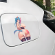 Furry Girl on Car Decal Sticker, cool decal for skateboards, snowboards, surfboards, and longboards. Vinyl car decals suitable for cars, motorcycles, laptops, computers, backpacks, water bottles, and more.