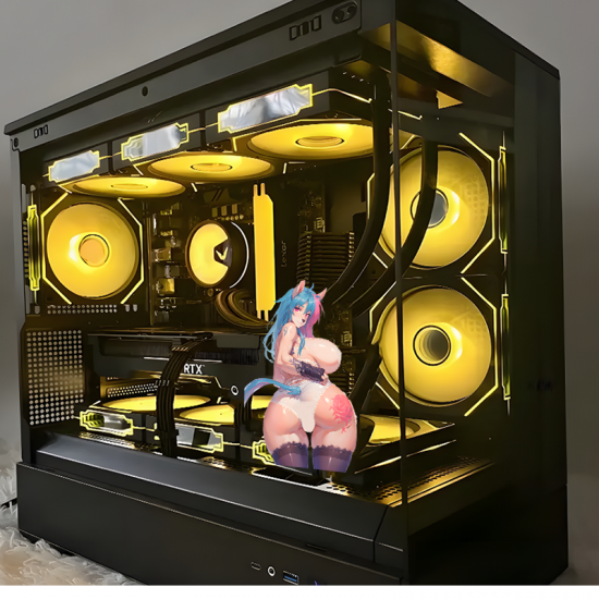 Furry Girl on Car Decal Sticker, cool decal for skateboards, snowboards, surfboards, and longboards. Vinyl car decals suitable for cars, motorcycles, laptops, computers, backpacks, water bottles, and more.