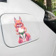 Anthro Fox Girl with Purple Car Sticker, high definition print suitable for collectors and fans. Vinyl car decals suitable for cars, motorcycles, laptops, computers, backpacks, water bottles, and more.