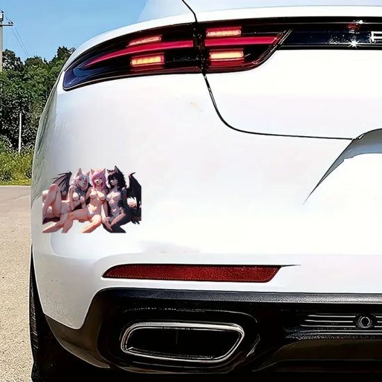 Furry Girls with Wings Sticker, perfect for teachers to use as rewards or classroom decorations. Vinyl car decals suitable for cars, motorcycles, laptops, computers, backpacks, water bottles, and more.