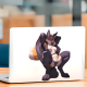 Sexy Furry Fox Girl with Purple Car Sticker, suitable for hard luggage, carry-ons, and travel accessories. Vinyl car decals suitable for cars, motorcycles, laptops, computers, backpacks, water bottles, and more.