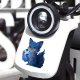 Blue Anime Fox with Butterfly Sticker, suitable for smooth surfaces like glass, mirrors, windows, and tiles. Vinyl car decals suitable for cars, motorcycles, laptops, computers, backpacks, water bottles, and more.