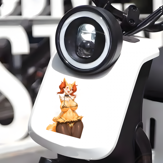 Furry Fox Girl Bikini Car Sticker Decal, fun addition to your scrapbook, photo album, or handmade cards. Vinyl car decals suitable for cars, motorcycles, laptops, computers, backpacks, water bottles, and more.