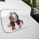 Furry Love: Tiger and Wolf Kiss Sticker, ideal for customizing your airpods case or headphone stand. Vinyl car decals suitable for cars, motorcycles, laptops, computers, backpacks, water bottles, and more.