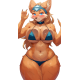 Bikini Furry Fox Girl Sticker Decal, looks amazing on phone cases, tablets, gaming consoles, and controllers. Vinyl car decals suitable for cars, motorcycles, laptops, computers, backpacks, water bottles, and more.