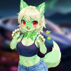 Leafy Green Furry Girl Sticker, adds style to your daily planner, notebook, and office supplies. Vinyl car decals suitable for cars, motorcycles, laptops, computers, backpacks, water bottles, and more.