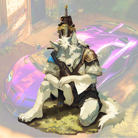 Armored Wolf Warrior with Sword and Car Sticker, adds style to your daily planner, notebook, and office supplies. Vinyl car decals suitable for cars, motorcycles, laptops, computers, backpacks, water bottles, and more.