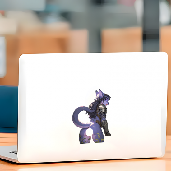 Furry Knight with Lamborghini Sticker, vibrant colors perfect for art projects, collages, and crafts. Vinyl car decals suitable for cars, motorcycles, laptops, computers, backpacks, water bottles, and more.