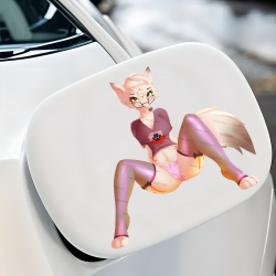 Sexy Fox Furry on Car Decal Sticker, make your belongings stand out with this unique vinyl sticker. Vinyl car decals suitable for cars, motorcycles, laptops, computers, backpacks, water bottles, and more.