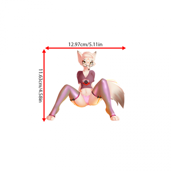 Sexy Fox Furry on Car Decal Sticker, make your belongings stand out with this unique vinyl sticker. Vinyl car decals suitable for cars, motorcycles, laptops, computers, backpacks, water bottles, and more.