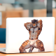 Tiger Furry Muscle Car Sticker Decal, residue-free removal, perfect for rented spaces and laptops. Vinyl car decals suitable for cars, motorcycles, laptops, computers, backpacks, water bottles, and more.