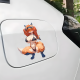 Sexy Furry Fox Girl Car Decal Sticker, fun addition to your scrapbook, photo album, or handmade cards. Vinyl car decals suitable for cars, motorcycles, laptops, computers, backpacks, water bottles, and more.