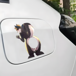 Furry with Lambo Sticker, suitable for smooth surfaces like glass, mirrors, windows, and tiles. Vinyl car decals suitable for cars, motorcycles, laptops, computers, backpacks, water bottles, and more.