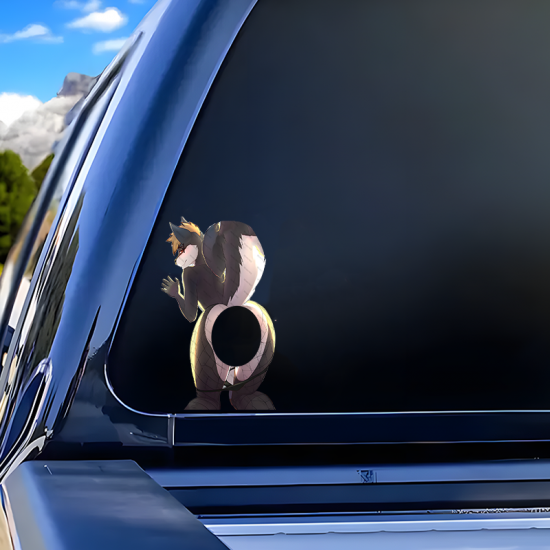 Furry with Lambo Sticker, suitable for smooth surfaces like glass, mirrors, windows, and tiles. Vinyl car decals suitable for cars, motorcycles, laptops, computers, backpacks, water bottles, and more.