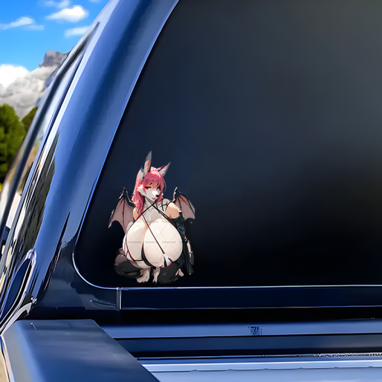 Bat-Winged Furry Waifu Sticker/Decal, the perfect finishing touch for your scrapbooking masterpiece. Vinyl car decals suitable for cars, motorcycles, laptops, computers, backpacks, water bottles, and more.