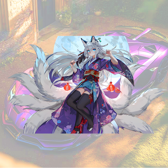 Anime Fox Girl Kimono Sticker Decal, ideal for water bottles, hydro flasks, phones, tablets, and car bumpers. Vinyl car decals suitable for cars, motorcycles, laptops, computers, backpacks, water bottles, and more.