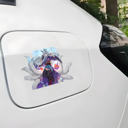 Anime Fox Girl Kimono Sticker Decal, ideal for water bottles, hydro flasks, phones, tablets, and car bumpers. Vinyl car decals suitable for cars, motorcycles, laptops, computers, backpacks, water bottles, and more.