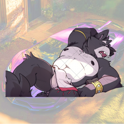 Muscular Wolf Anthro Sticker/Decal, perfect for customizing hydro flasks and reusable water bottles. Vinyl car decals suitable for cars, motorcycles, laptops, computers, backpacks, water bottles, and more.