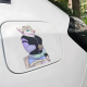 Furry Girl with Luxury Car Sticker, designed for MacBooks, iPhones, travel cases, guitars, and fridges. Vinyl car decals suitable for cars, motorcycles, laptops, computers, backpacks, water bottles, and more.