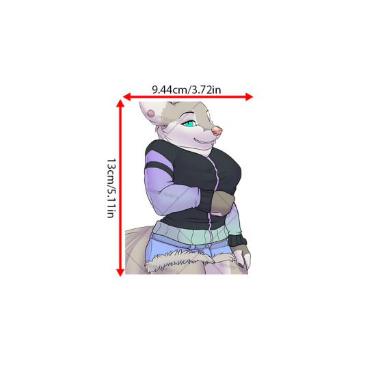 Furry Girl with Luxury Car Sticker, designed for MacBooks, iPhones, travel cases, guitars, and fridges. Vinyl car decals suitable for cars, motorcycles, laptops, computers, backpacks, water bottles, and more.