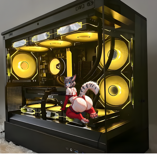 Lingerie Furry Girl with Car Sticker Decal, strong adhesive suitable for travel suitcases and cargo boxes. Vinyl car decals suitable for cars, motorcycles, laptops, computers, backpacks, water bottles, and more.