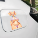 Furry Girl with Sports Car Sticker, stylish addition to your iPad, Kindle, e-reader, and tablet cases. Vinyl car decals suitable for cars, motorcycles, laptops, computers, backpacks, water bottles, and more.