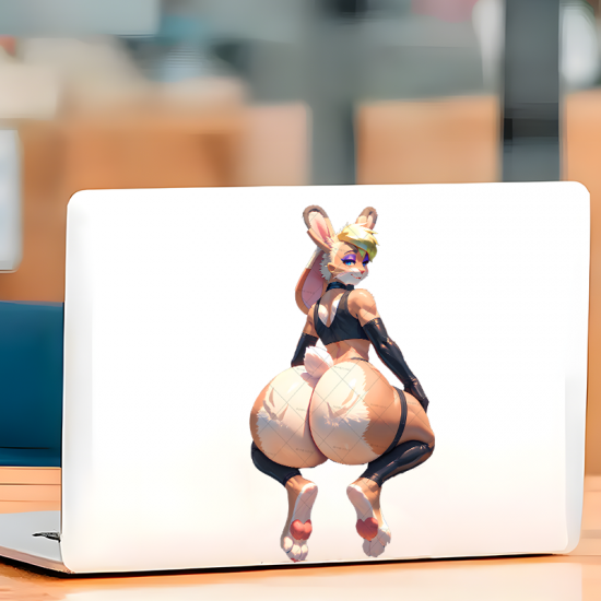 Sexy Bunny Girl with Supercar Sticker, high-quality vinyl for personalized decoration of laptops and water bottles. Vinyl car decals suitable for cars, motorcycles, laptops, computers, backpacks, water bottles, and more.