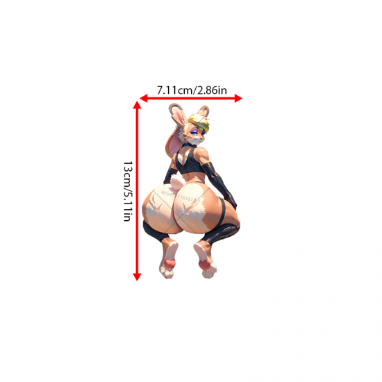 Sexy Bunny Girl with Supercar Sticker, high-quality vinyl for personalized decoration of laptops and water bottles. Vinyl car decals suitable for cars, motorcycles, laptops, computers, backpacks, water bottles, and more.