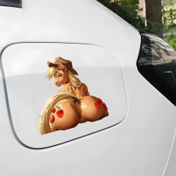 Applejack Pony Car Decal, high definition print suitable for collectors and fans. Vinyl car decals suitable for cars, motorcycles, laptops, computers, backpacks, water bottles, and more.