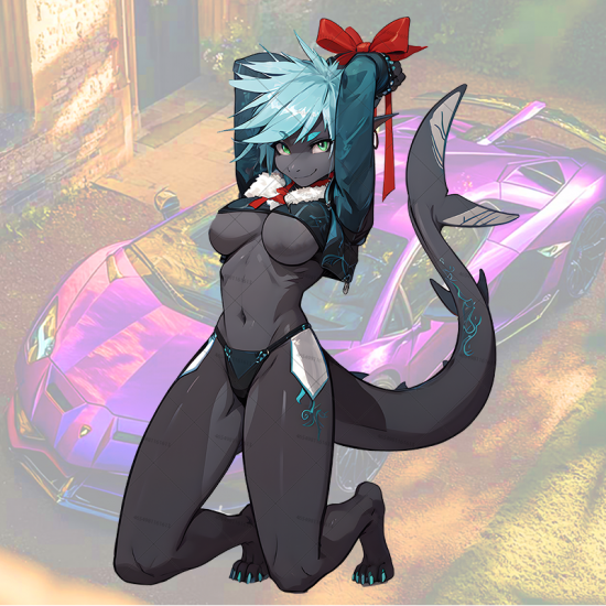 Shark Girl with Bow Car Decal Sticker, great for adding a pop of color to your fridge or freezer. Vinyl car decals suitable for cars, motorcycles, laptops, computers, backpacks, water bottles, and more.