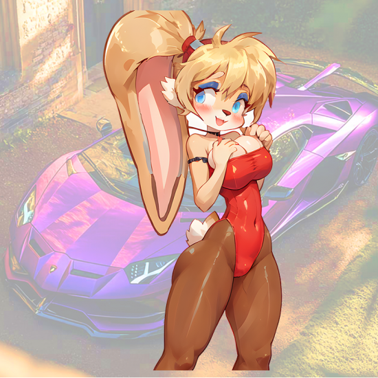 Bunny Girl Red Leotard Lamborghini Car Decal Sticker, cute design suitable for party favors, goodie bags, and rewards. Vinyl car decals suitable for cars, motorcycles, laptops, computers, backpacks, water bottles, and more.