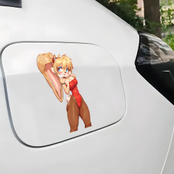 Bunny Girl Red Leotard Lamborghini Car Decal Sticker, cute design suitable for party favors, goodie bags, and rewards. Vinyl car decals suitable for cars, motorcycles, laptops, computers, backpacks, water bottles, and more.