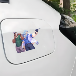 Furry Gangster Car Decal/Sticker, great for DIY projects, greeting cards, and holiday decorations. Vinyl car decals suitable for cars, motorcycles, laptops, computers, backpacks, water bottles, and more.