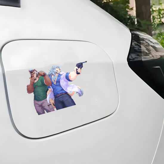 Furry Gangster Car Decal/Sticker, great for DIY projects, greeting cards, and holiday decorations. Vinyl car decals suitable for cars, motorcycles, laptops, computers, backpacks, water bottles, and more.