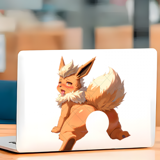 Anime Eevee Laptop Sticker Decal, great for musical instruments like guitar cases, drums, and pianos. Vinyl car decals suitable for cars, motorcycles, laptops, computers, backpacks, water bottles, and more.
