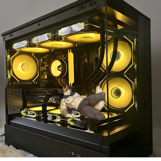 Muscular Furry Wolf Sticker - Car Background, vibrant colors perfect for art projects, collages, and crafts. Vinyl car decals suitable for cars, motorcycles, laptops, computers, backpacks, water bottles, and more.