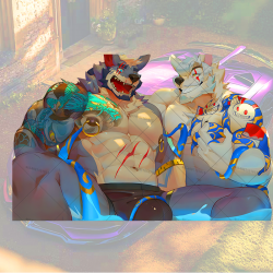 Furry Muscle Wolf Sticker/Decal, residue-free removal, perfect for rented spaces and laptops. Vinyl car decals suitable for cars, motorcycles, laptops, computers, backpacks, water bottles, and more.