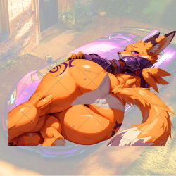 Armored Fox Lying on Car Sticker Decal, ideal for personalizing your workspace, desk, monitor, and keyboard. Vinyl car decals suitable for cars, motorcycles, laptops, computers, backpacks, water bottles, and more.