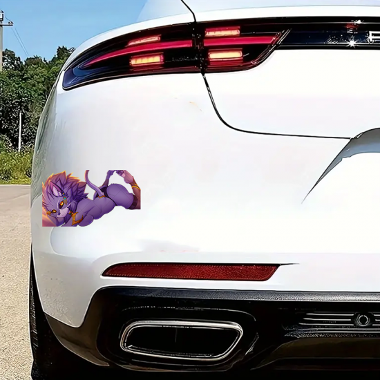 Anthro Cat Girl Car Decal, cute design suitable for party favors, goodie bags, and rewards. Vinyl car decals suitable for cars, motorcycles, laptops, computers, backpacks, water bottles, and more.