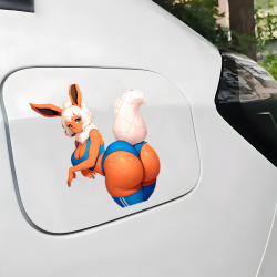 Flareon Girl Anime Car Sticker Decal, versatile decal for tablets, smartphones, and power banks. Vinyl car decals suitable for cars, motorcycles, laptops, computers, backpacks, water bottles, and more.