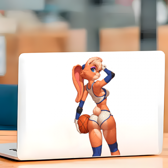 Lola Bunny Basketball Vinyl Decal Sticker, great for DIY projects, greeting cards, and holiday decorations. Vinyl car decals suitable for cars, motorcycles, laptops, computers, backpacks, water bottles, and more.