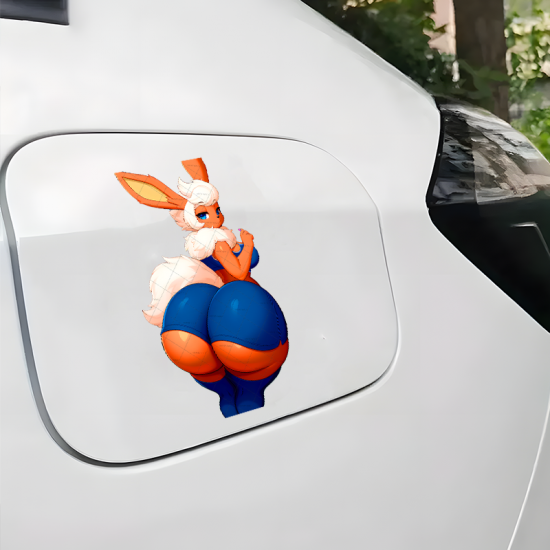 Lopunny Girl and Lamborghini Sticker, high-quality vinyl for personalized decoration of laptops and water bottles. Vinyl car decals suitable for cars, motorcycles, laptops, computers, backpacks, water bottles, and more.